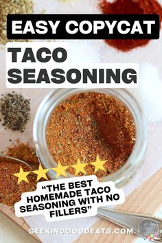 the best homemade taco seasoning with no fillers