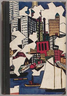 a book with an image of boats in the water and city buildings on it's cover