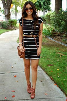 50 outfit ideas for this  spring-summer 2016  to   look fabulous     50 ideas de vestimenta primavera- verano 2016 para lucir fabulosa ... White Striped Dress Outfit, Striped Dress Outfit, Outfits With Air Force Ones, Outfits With Jordan 1s Fashion Styles, Summer Outfit For Teen Girls, Legging Outfits, Elegante Casual, Maxi Skirts