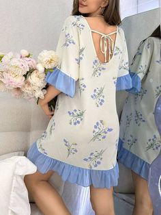 Women's Nightgowns, Sleep Dress, Nightgowns, Ruffle Trim, Fashion Online Shop, Online Fashion, Night Gown, All Fashion, Men's Clothing