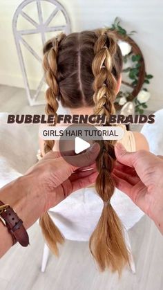 Fun Bubble Braid Hairstyles, Inside Out Bubble Braid, Bubble French Braids Tutorial, Loose Bubble Braid, Bubble French Braid Hairstyles, Different Bubble Braids, Cool Hairstyles Braids, Bubble Hair Braid, French Braid Bubble Braids