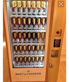 a vending machine filled with lots of bottles