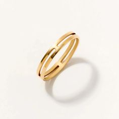 Show off your style with our Gelin Double Band Ring in 14K Solid Gold. Ideal for women who love minimalist everyday rings, this duo stacking ring is perfect for weddings or anniversaries. It's a timeless piece, making it the ultimate gift of love. Modern Yellow Gold Bands For Promise Ring, Rose Gold Double Band Stackable Rings For Wedding, Modern Yellow Gold Stackable Rings Open Band, Modern Yellow Gold Stackable Rings With Round Band, Elegant Stackable Midi Rings With Open Band, Elegant Stackable Double Band Rings, Elegant Double Band Stackable Bands, Elegant Stackable Open Band Midi Rings, Elegant 14k Gold Double Band Stackable Rings