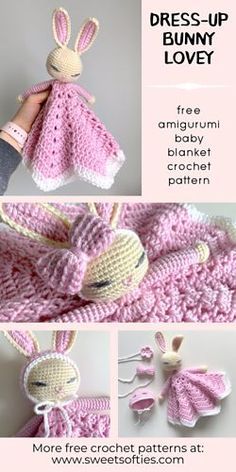 crochet pattern for a dress up bunny lovey