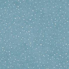 a blue and white background with snow flakes on the top of it, as well as small dots in the bottom right corner