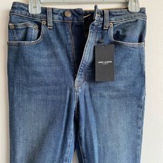 Braves New Dark Wash Denim High Waisted Jeans Tags Attached, Skinny Leg. Please Know Your Size In This Brand Or See The Brands Sizing Guide On Their Website. Please Review Images Carefully. No Low Offers Or Trades Will Be Considered. Size 29. Designer Denim Blue Bottoms, Denim High Waisted Jeans, Saint Laurent Pants, Leopard Pants, High Waisted Jeans, Dark Wash Denim, Trouser Pants, Colored Jeans, High Waist Jeans