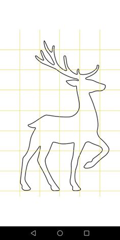 a line drawing of a deer