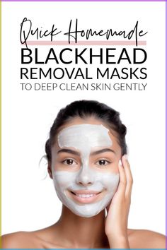 Quick homemade blackhead removal masks and simple natural DIY blackhead treatments that get rid of even deep rooted blackheads gently. Diy Black Head Remover Mask, Natural Ways To Remove Blackheads, At Home Black Head Removal Mask, Diy Zit Remover Overnight, How To Get Rid Of Blackheads On Cheeks, Best Products For Blackheads, Blackheads Removal Products, Blackhead Removal Diy, Diy Blackheads Removal