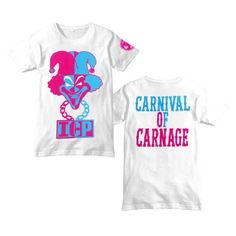 New T Shirt Sizes S-5xl Pink Band Merch T-shirt With Custom Print, Pink Band Merch Top With Custom Print, Pink Band Merch Shirt With Screen Print, Carnival Of Carnage, X 2022, Clown Posse, Insane Clown Posse, Insane Clown, New T