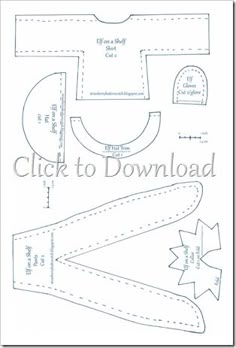 an image of a paper doll's sewing pattern with the instructions to make it