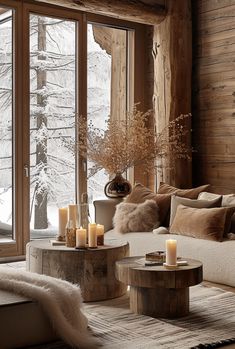 Cozy rustic living room designs blending timeless charm with contemporary comfort Contemporary Rustic Home, Mixed Wood Decor Living Rooms, Classy Cabin, Pine Living Room, Cozy Chalet Interior, Luxe Lodge Decor Interior Design, Cozy Cabin Modern, Rustic Modern Furniture Living Room, Cozy Lodge Living Room