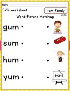 a worksheet with words and pictures on it