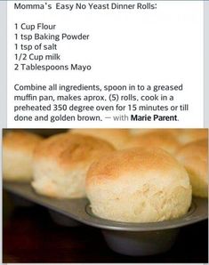 the recipe for bread rolls is shown on an iphone screen, and it appears to be in