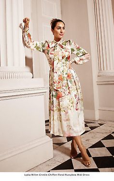 Top Seller for ?389 - NEW - KAREN MILLEN - LYDIA MILLEN CRINKLE CHIFFON FLORAL DRESS - UK 12, Womens Clothing Elegant Silk Floral Dress For Garden Party, Elegant Silk Floral Dress For Spring, Spring Cocktail Dress With Floral Print, Feminine Silk Dress For Spring, Elegant Floral Maxi Dress For Daywear, Elegant Floral Dress For Spring Daywear, Silk Floral Midi Dress For Spring, Spring Silk Floral Midi Dress, Feminine Silk Floral Dress For Spring