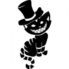 a black and white drawing of a cat wearing a top hat