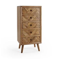 a wooden dresser with drawers and legs on it's side, against a white background