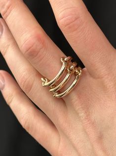 Are you looking for a simple, classic yet modern gold band? With it's unique visual appeal and sophistication this fancy links ring exactly mets this requirement and is a perfect accessory for any occasion. Please follow us on Instagram: https://www.instagram.com/missionewyork/ Modern Chain Ring For Formal Occasions, Modern Twist 14k Gold Ring With Polished Finish, 14k Gold Stackable Rings With Modern Twist, Modern Twist 14k Gold Stackable Rings With Polished Finish, Modern 14k Rose Gold Wide Band Ring, Luxury Jewelry With Thick Band And Ring Detail, Modern Gold Open Ring Bands, Luxury Thick Band Jewelry With Ring Detail, Luxury Thick Band Ring With Detail