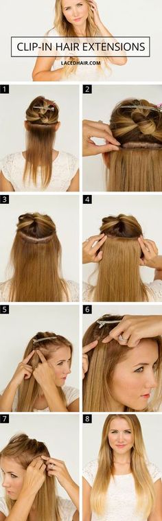 How To: Wear Clip-In Hair Extensions – Laced Hair Hair Extensions Before And After, Hair Extension Brands, Brazilian Hair Extensions, Hair Extensions For Short Hair, Ombre Hair Extensions