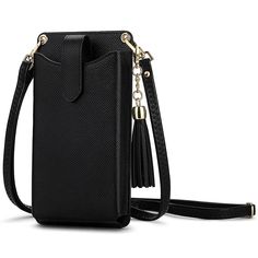 PRICES MAY VARY. Small crossbody iPhone purse desgin with superior and premium synthetic leather for the outside, quality magnetic closure and durable hardware, soft lining inside. Small cell phone purse crossbody bags for women black dimension: 7" x 3.7" x 0.9"/18cm x 9.5cm x 2.2cm ( L x W x H ). Detachable and adjustable shoulder strap (13.4" - 25.8"), which can use as cell phone crossbody bag and cell phone shoulder bag. Lightweight and cute cell phone purse wallet so easy to carry: weight: o Iphone Purse, Crossbody Cell Phone Purse, Cell Phone Bag, Cell Phone Purse, Purse For Women, Purse Crossbody, Phone Purse, Phone Pouch, Crossbody Wallet