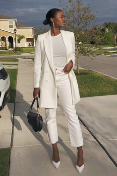 White Blazer Outfit Dressy, White Blazer Outfits, Outfits Dressy, Private Jets, Perfect Summer Outfit, All White Outfit, Women Outfits, Blazer Outfits