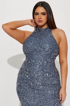 Zoey Feathered Sequin Gown - Grey | Fashion Nova, Dresses | Fashion Nova Sleeveless Mock Neck, Dresses Fashion Nova, Sequin Gown, Fashion Nova Dresses, Mock Neckline, Grey Fashion, Fashion Inspo Outfits, Jumpsuit Dress, Gowns Dresses