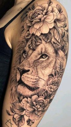 Tattoo Sleeve - With latest amazing products unleashing everyday, visit to discover what you have been searching for. DO IT TODAY! First Tattoo Ideas, Lion Tattoo, First Tattoo, Tattoo On, Tattoo Ideas, Tattoo Designs, Lion, For Women, Tattoos