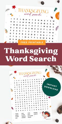 thanksgiving word search printable for kids