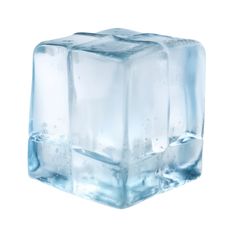 an ice cube is shown on a white background