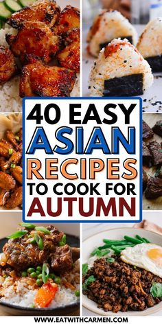 Asian Menu Ideas, Asian Potluck Dishes, Asian Crockpot Recipes, Asian Thanksgiving, Easy Asian Dishes, Autumn Cooking, Fall Dinners, Food Asian, Recipes To Cook