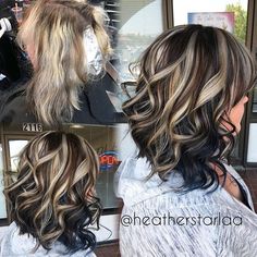 Penteado Cabelo Curto, Dark Brown Hair, Hair Skin, Blonde Highlights, Hair Dos, Dark Hair