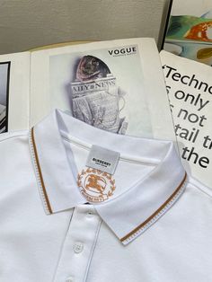 Size: XS, S, M, L, XL, XXL, XXXL It comes with Dust box, Care manual, Tag, and Paper bag.Size Guide: Luxury White Short Sleeve Polo Shirt, Designer Cotton Top With Polo Collar, White Designer Logo Top For Summer, Designer White Polo Shirt, Luxury Fitted White Polo Shirt, Luxury White Cotton Shirt, White Short Sleeve Top With Designer Logo, Luxury Cotton Polo Collar Top, Luxury Cotton Top With Polo Collar