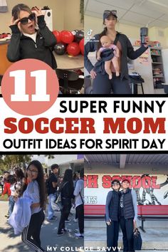 some people are doing different things with the words 11 super funny soccer mom outfit ideas for spirit day