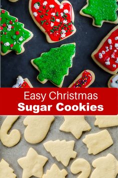 Everyone needs an Easy Sugar Cookie Recipe! These are buttery and literally melt-in-your-mouth delicious and my go-to sugar cookie dough. You can bake them soft or crisp. These Christmas Sugar cookies have been part of my holiday cookie-decorating tradition for years! Easy Sugar Christmas Cookies, Crisco Sugar Cookie Recipe, Easy Christmas Sugar Cookies, Easy Christmas Cookies Decorating, Christmas Sugar Cookies Easy, Classic Christmas Recipes, Easy Sugar Cookie Recipe, Cut Out Sugar Cookies, Easy Christmas Cookies