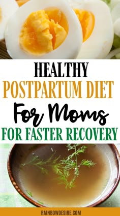 healthy postpartum diet for men's fast recovery with text overlay that reads healthy postpartum diet for men's fast recovery