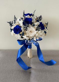 https://www.facebook.com/profile.php?id=100063486402536 Royal Blue Wedding Bouquet, Royal Blue Bouquet, Prom Flowers Bouquet, Country Wedding Pictures, Wedding Photo Display, Bridal Bouquet Blue, Blue Wedding Bouquet, Quinceanera Decorations, Fairy Tale Wedding Dress