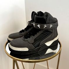 Givenchy Tyson Size 44, Worn Once And Have Been Sitting In Closet. Hoping Someone Can Appreciate Them! Grey/Black Gray Custom Leather Sneakers With Boost Midsole, Custom Gray Leather High-top Sneakers, Designer High-top Custom Sneakers Medium Fit, Designer High-top Custom Sneakers, Luxury Gray Sneakers With Round Toe, Luxury Gray Round Toe Sneakers, Designer Gray Sneakers With Round Toe, Givenchy Shoes, Mens Shoes Sneakers