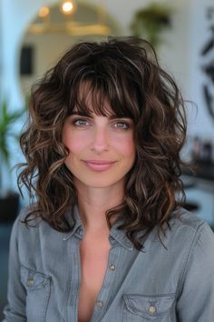 28 Stunning Long Curly Bob Haircuts: Meet the "Curly Lob" Curly Lob With Bangs, Long Curly Bob Haircut, Lob Curly Hair, Curly Long Bob, Curly Long Bangs, Curly Hairstyles With Bangs, Bob Inspiration, Curly Bob Haircuts, Bob Riccio