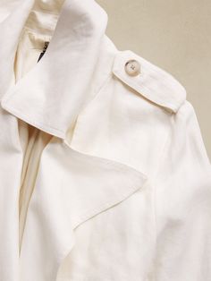 Silvia Linen Trench Coat | Banana Republic Linen Trench Coat, Notch Collar, The Seasons, David Jones, Banana Republic, Winter Fashion, Knee Length, Trench Coat, Loose Fitting