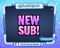 the new sub logo is displayed in front of a blue and purple background with stars