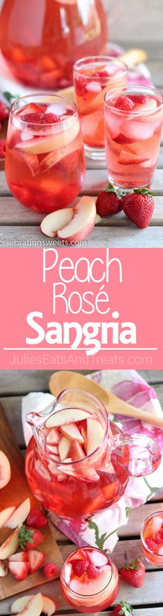 peach rose sanggraa with sliced strawberries in it