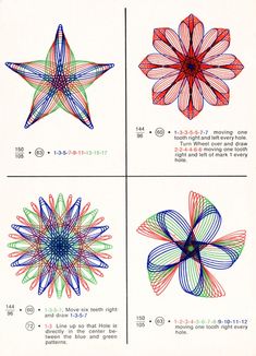 four different types of star designs