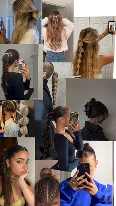 Hair Styles For Church, Inspo Collage, Cute Volleyball Hairstyles, Hair Tint