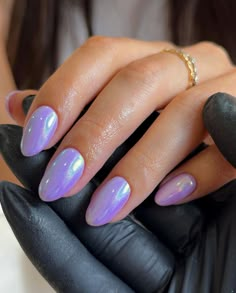 chrome nail ideas Lilac Nails Design, Ongles Gel Violet, Chrome Nail Designs, Purple Chrome Nails, Purple Glitter Nails, Chrome Nail Art, Lilac Nails, Purple Acrylic Nails