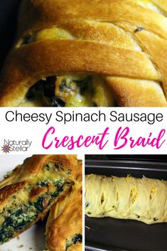 cheesey spinach sausage crescent bread is an easy and delicious appetizer for any special occasion