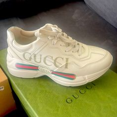 These Have Been Worn One Time For 4 Hours And Have Been In The Box Since They Are A Size 6 Shoes Gucci, Gucci Sneakers, Gucci Shoes, 4 Hours, One Time, The Box, Womens Shoes Sneakers, Shoes Sneakers, Size 6