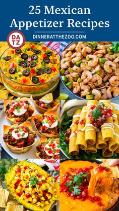 mexican appetizer recipes with text overlay