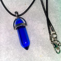 Lovely All Natural Boho Natural Blue Crystal On Black Cord Necklace. Pendant Is Natural Blue Crystal. Necklace Measures 16-18”. Comes With Gift Box. Quick And Easy Crafts, Blue Crystal Necklace, Black Cord Necklace, Natural Boho, Boho Blue, Raw Crystal Necklace, Magical Jewelry, Blue Pendant, Perfect Date