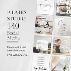 the pilates studio has been designed to be used for social media