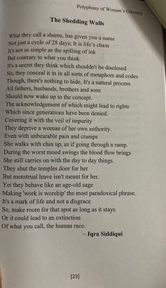 A poem to describe the significance of making " the periods " conversation normal. It's A Secret, Random Thoughts, Period, Poetry, Honey, Writing, Quotes