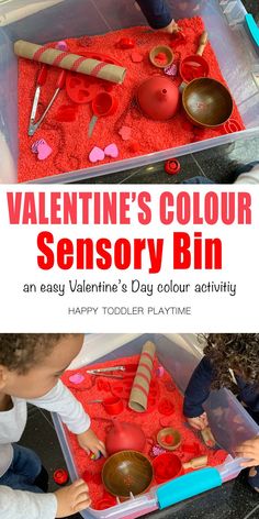 an easy valentine's day activity for kids to play in the sand and color